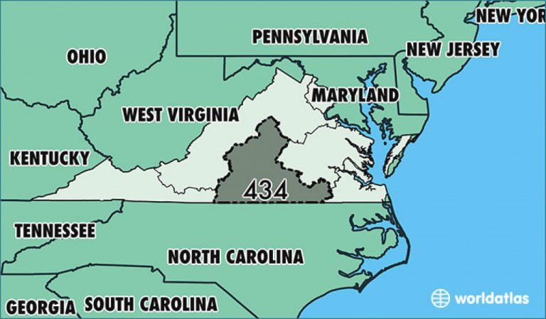 Where Is Area Code 434 / Map Of Area Code 434 / Lynchburg, Va Area Code ...