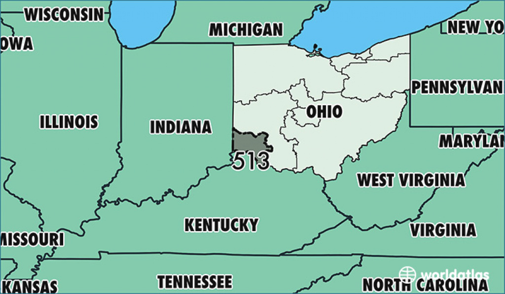 Where Is Area Code 513 / Map Of Area Code 513 / Cincinnati, Oh Area Code inside Map Of Ohio And Surrounding States