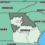 Where Is Area Code 706 / Map Of Area Code 706 / Columbus, Ga Area Code Throughout Map Of Georgia And Surrounding States