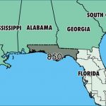 Where Is Area Code 850 / Map Of Area Code 850 / Tallahassee, Fl Area For Map Of Georgia And Surrounding States