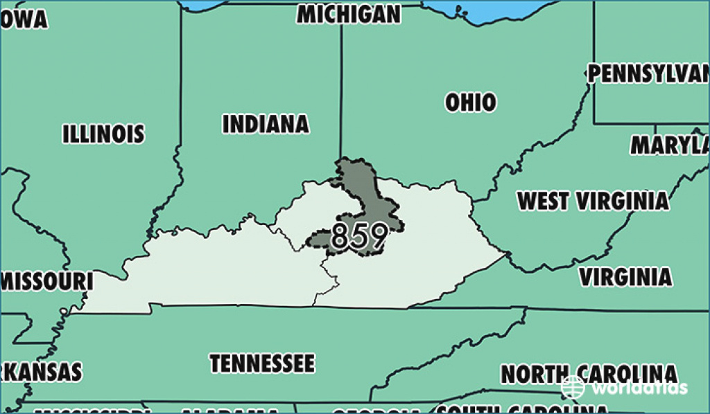 Where Is Area Code 859 / Map Of Area Code 859 / Lexington, Ky Area Code throughout Map Of Kentucky And Surrounding States