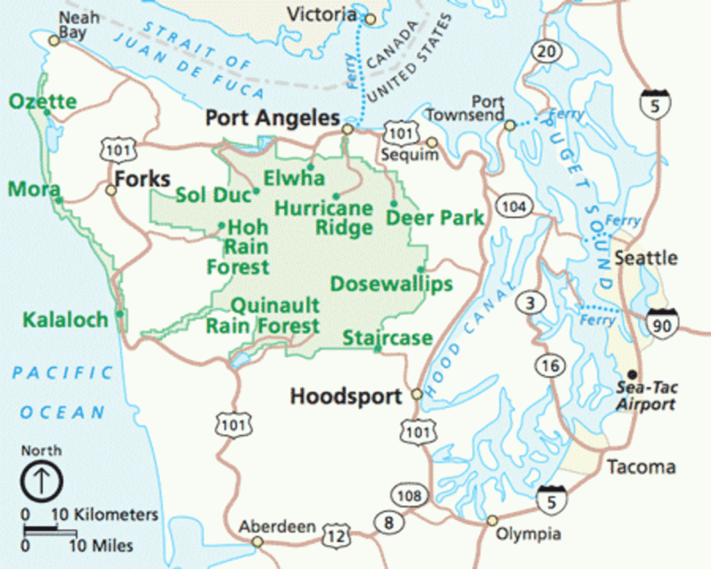Where Is Olympic National Park? - My Olympic Park inside Washington State National Parks Map