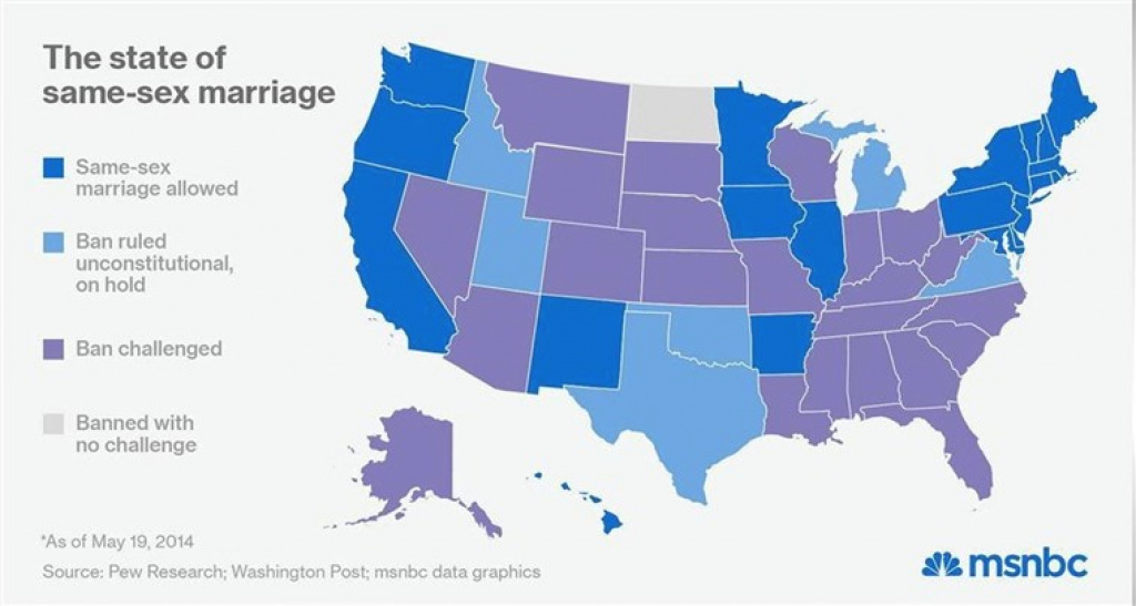 Where Same-Sex Marriage Stands In The 50 States pertaining to Gay Marriage By State Map 2014