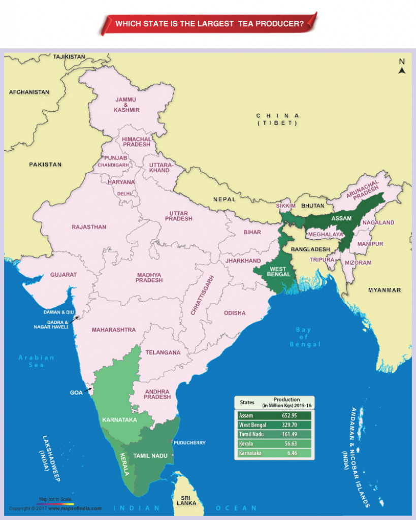 Which State Of India Is The Largest Tea Producer? with States Of India Map Game