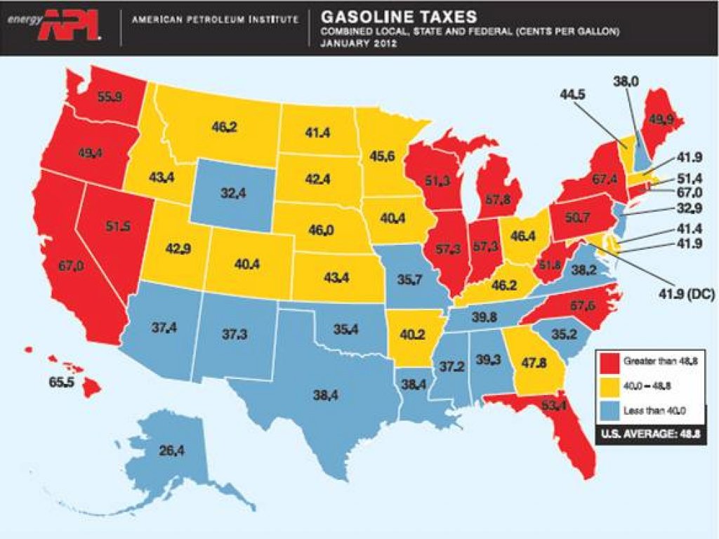 Gas Prices Per State Map Printable Map