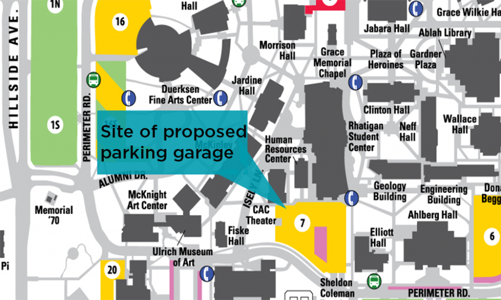 Wichita State University&amp;#039;s $7.2 M Parking Garage Moving Forward | Kmuw with Wichita State Parking Map