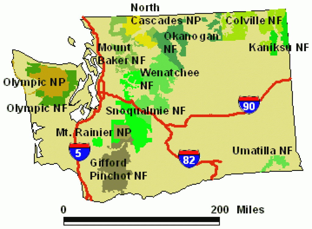 Wildernet - Washington for Washington State National Parks Map