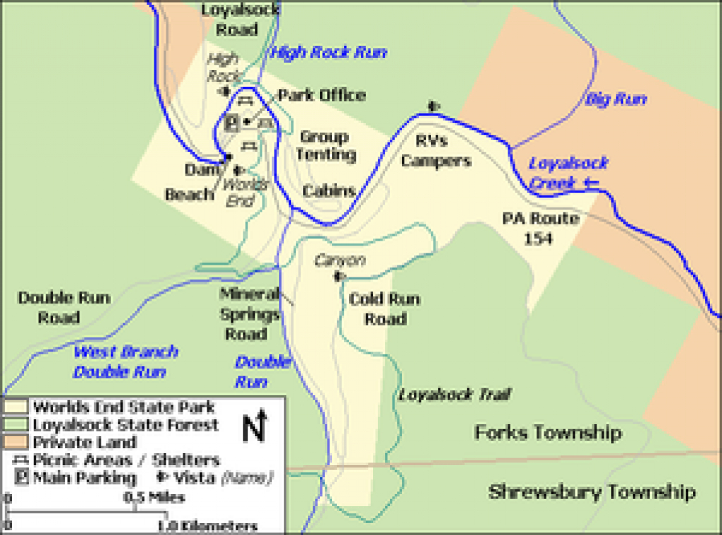 Worlds End State Park - Wikipedia pertaining to Pa State Parks Map