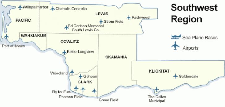 Washington State Airports Map