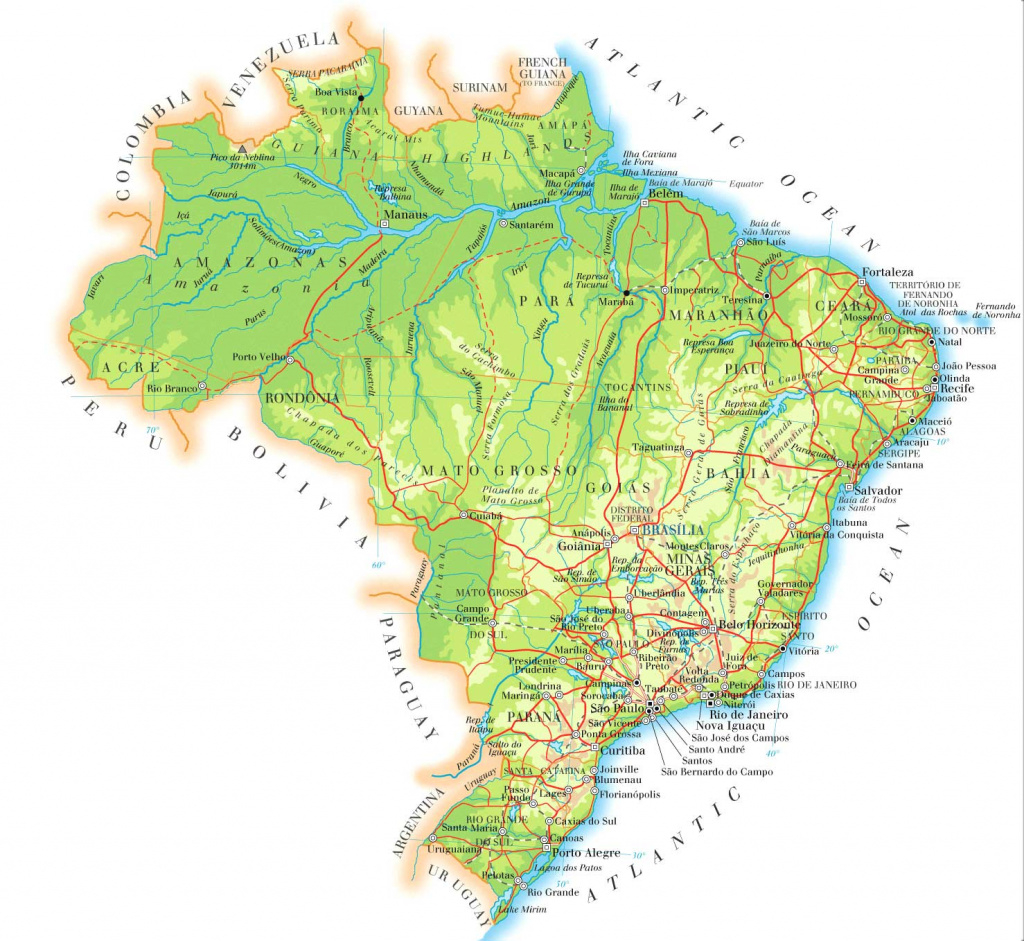 Www.mappi : Maps Of Countries : Brazil with regard to Map Of Brazil States And Cities