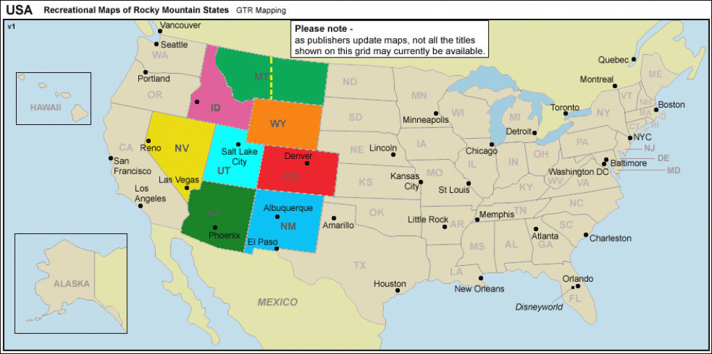 Wyoming Recreational Map | Stanfords throughout Us Map Rocky Mountain States