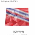 Wyoming State Map Geometric Polygonal Style Abstract Stock Vector With Free Wyoming State Map