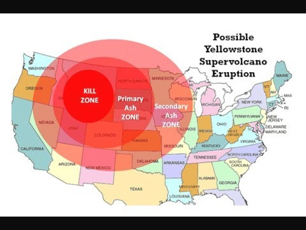Yellowstone Super Volcano Could Explode With Devastating regarding If Yellowstone Erupts Which States Would Be Affected Map