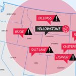 Yellowstone Volcano Eruption: Which Us Cities Are At Risk From Lava Within If Yellowstone Erupts Which States Would Be Affected Map