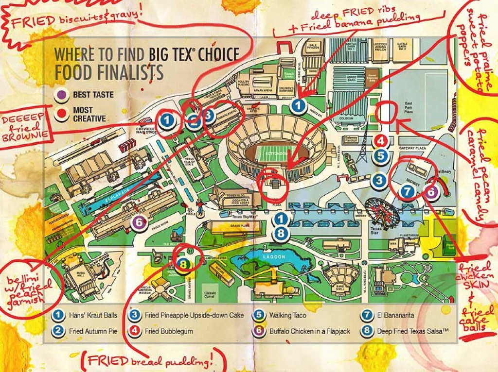 Your Map(S) To Fried Heaven At The State Fair | Dallas Observer with regard to Texas State Fair Map
